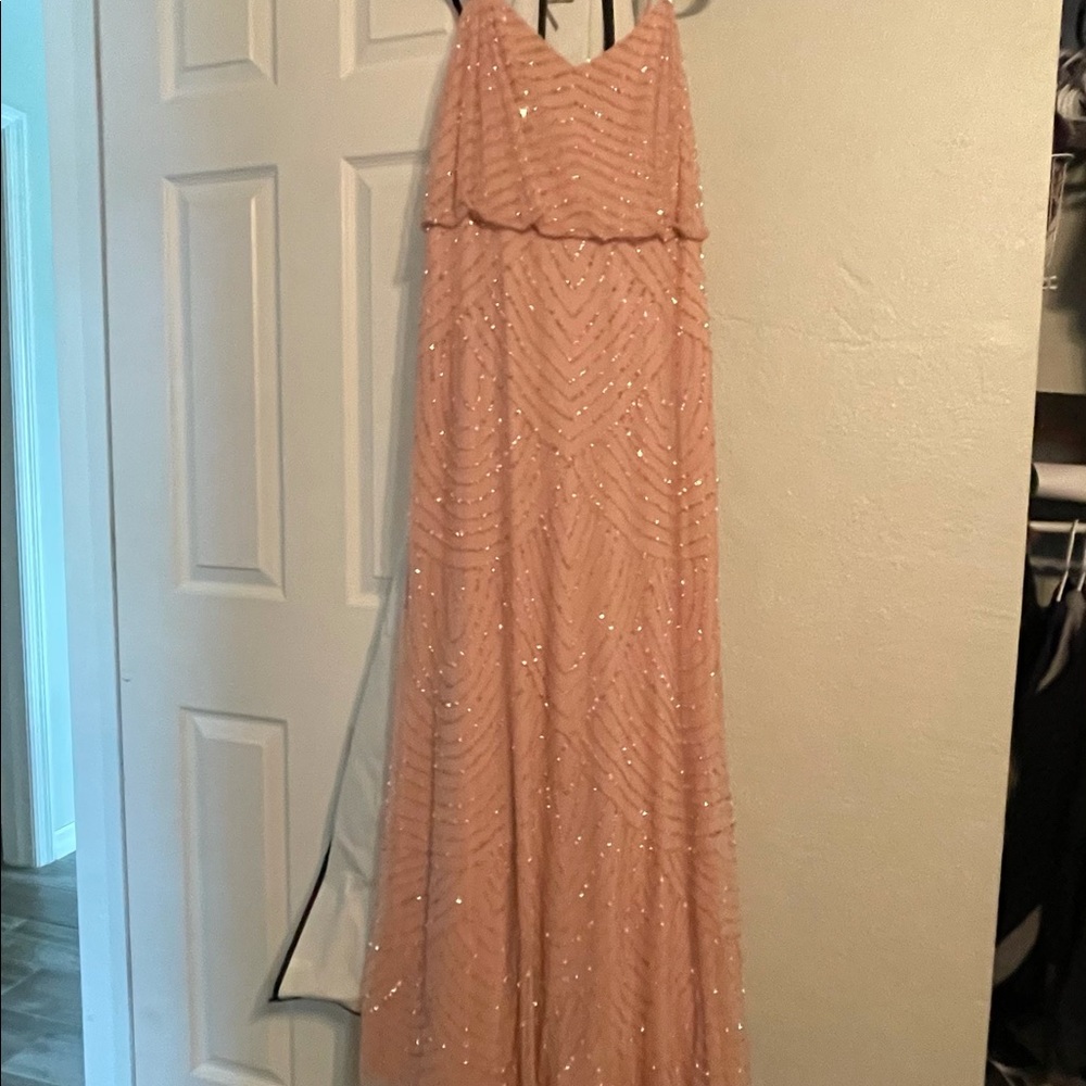 Adrianna Papell bridesmaid dress size 12 blush